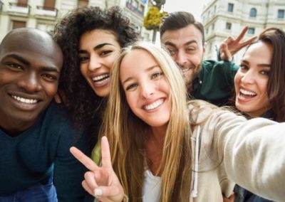 selfie groupe d'amis