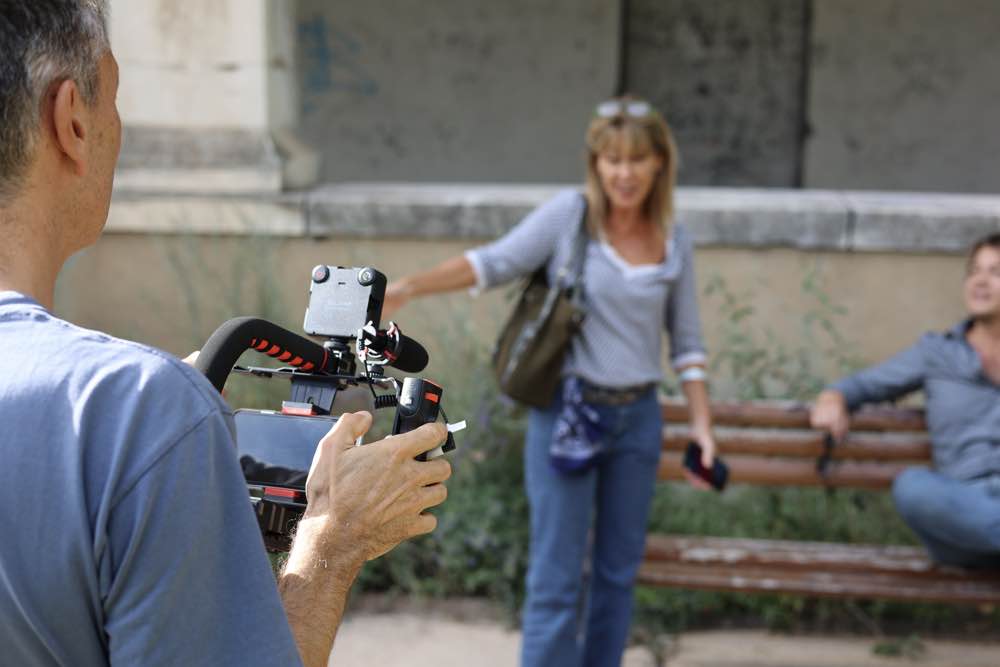 Tournage d'un clip vidéo en équipe lors d'un team building